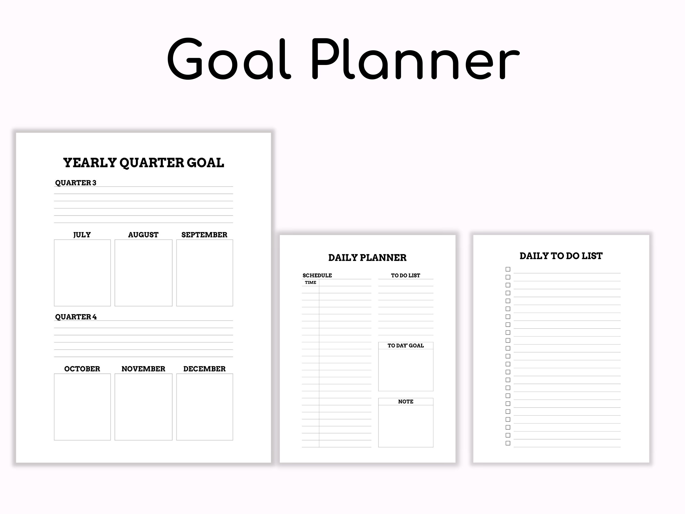 Smart Goals Tracker Printable Template Bundle 2023 Goal - Etsy France