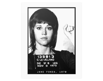 Jane Fonda, 1970 Actress Mugshot Poster