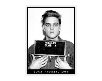 Elvis Presley, 1960 Music Artist Mugshot Sticker