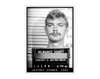 Jeffrey Dahmer, 1982 Serial Killer Mugshot Sticker