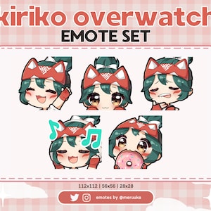 Overwatch Kiriko Emote Set / OW / Twitch / Discord / Youtube / Streaming / Emote Pack