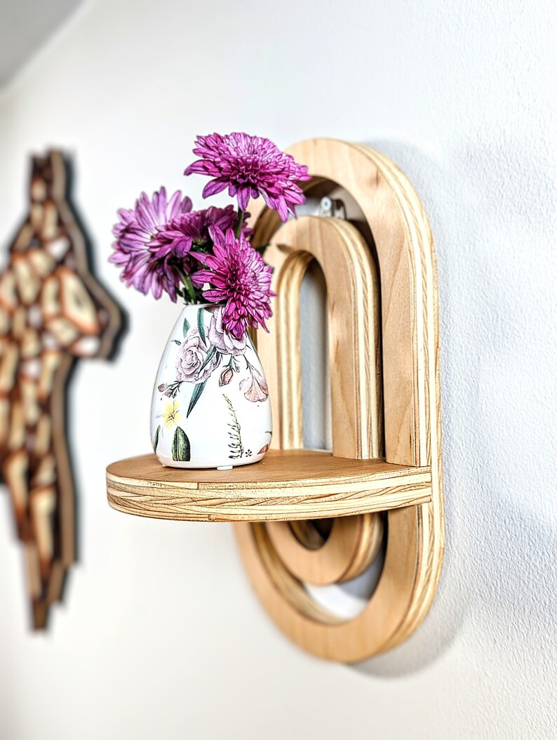 Illustration of Simple Minimalist Wall Decor For Display Shelves