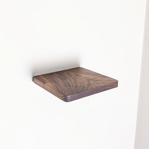 Premium Walnut/Maple Minimalist Floating Shelves- Handcrafted Large/Medium Square Shelves -Elegant Wall Decor for Plants, Ornaments, Books
