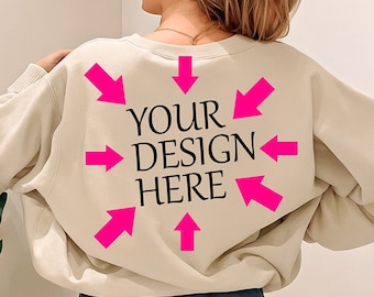 Beige Sweatshirt Mockup | ArtPush