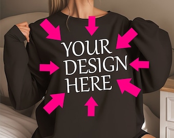 Black Sweatshirt Mockup | ArtPush