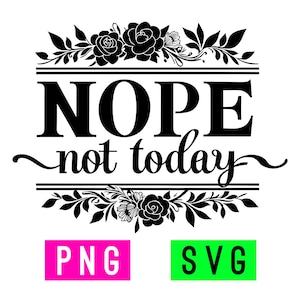 Non, pas aujourd'hui SVG+PNG | ArtPush
