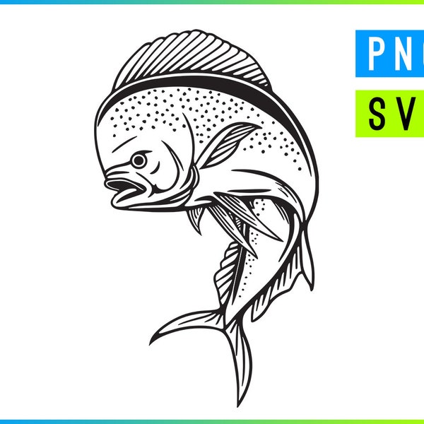 Mahi Mahi fish SVG + PNG | ArtPush