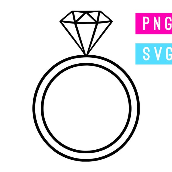 Diamond Ring SVG + PNG | ArtPush