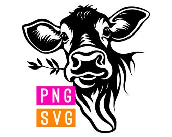 Cow Munching on Grass SVG + PNG | ArtPush