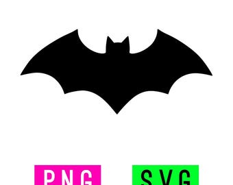 Curved Wing Bat Silhouette Halloween Flying Vampire Bat (black/white) PNG + SVG | ArtPush