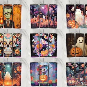 HALLOWEEN THEMED BUNDLE, 20oz Skinny Tumbler Wrap, Straight and Tapered Png&#39;s