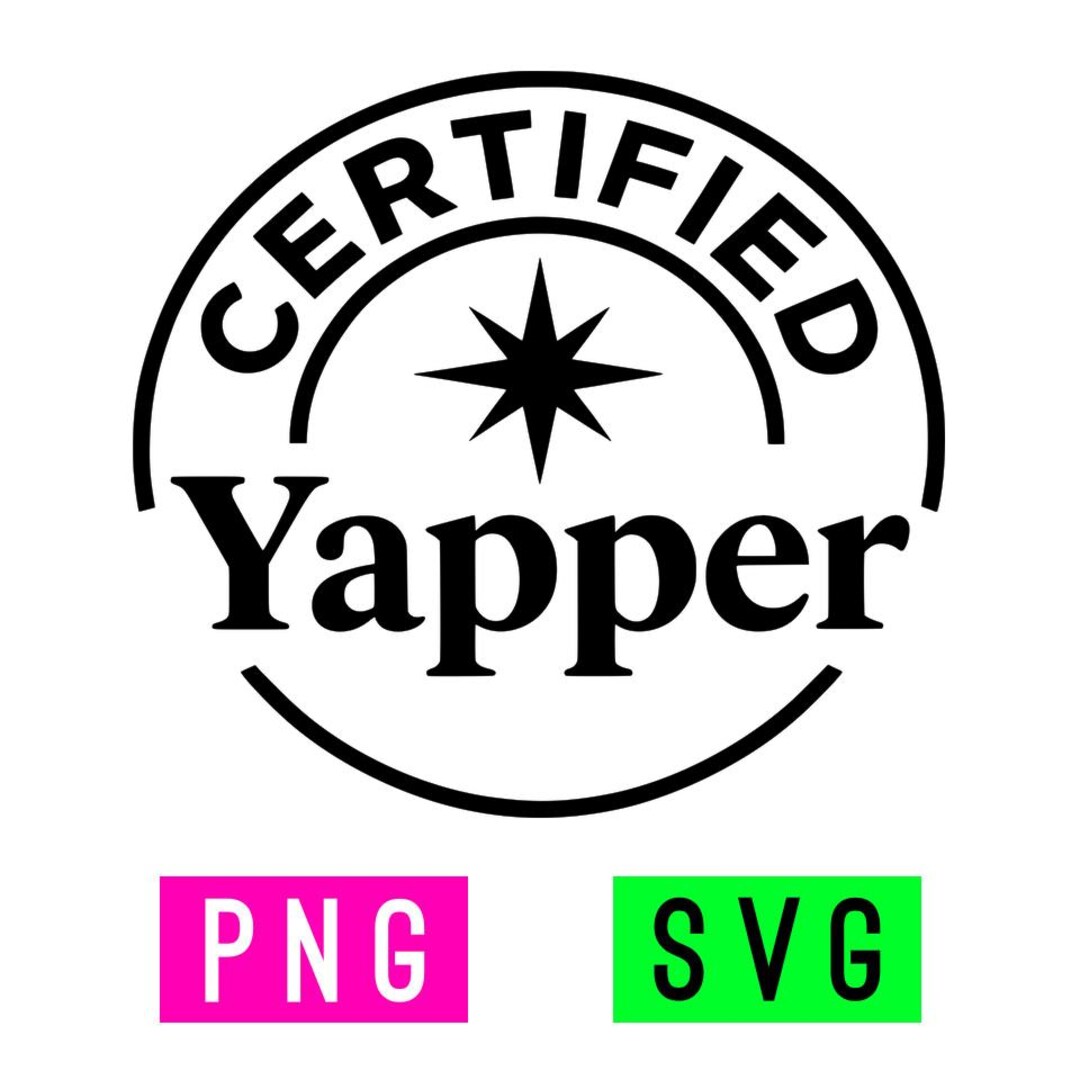 Yapper (black/white) PNG + SVG | Artpush - Etsy
