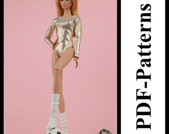 PDF Pattern Body for 11 1/2 Fashion Royalty FR2, Pivotal, Repro, Made to Move MTM, Silkstone Barbie doll, no instructions by Elenpriv