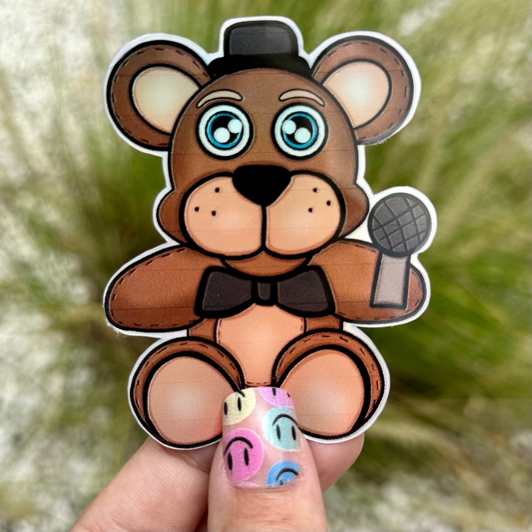 FNaF 1 Freddy Fazbear Head, Five Nights at Freddy's Sticker by  akushibluepaws