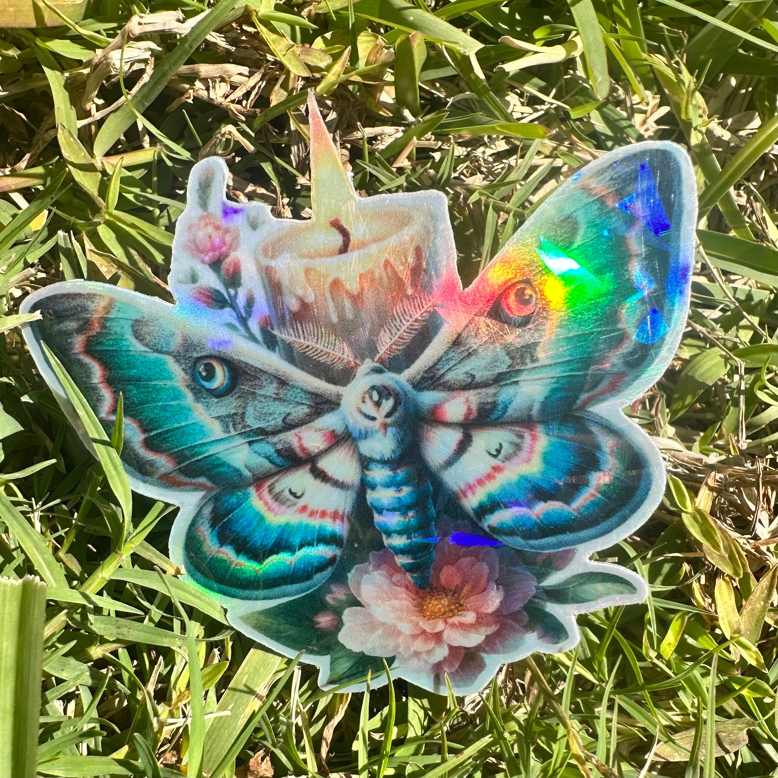 Moth and Candle Sticker