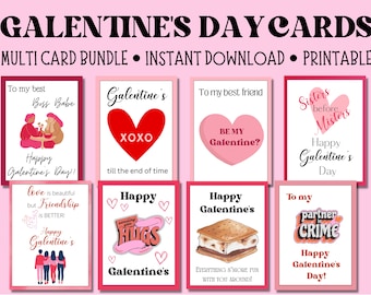 Galentines Day Cards, Valentines Day Card, Galentines Party, Galentines Day, Galentine Card, Galentines Day Gift, Valentines Card Set