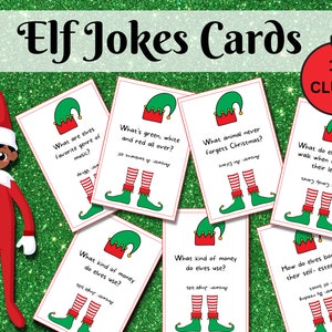 Printable Christmas Elf Jokes, Elf Notes, Elf Props, Elf Accessories ...