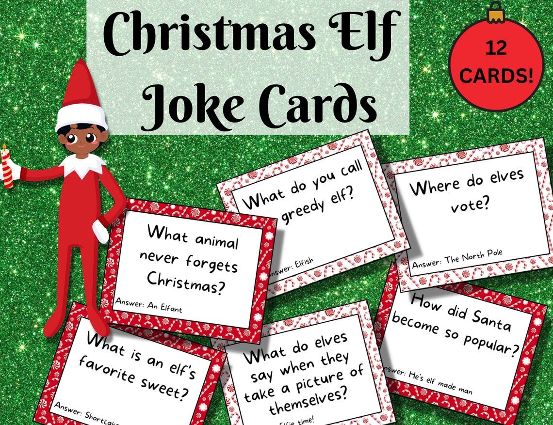 Printable Christmas Elf Jokes, Elf Notes, Elf Props, Elf Accessories ...
