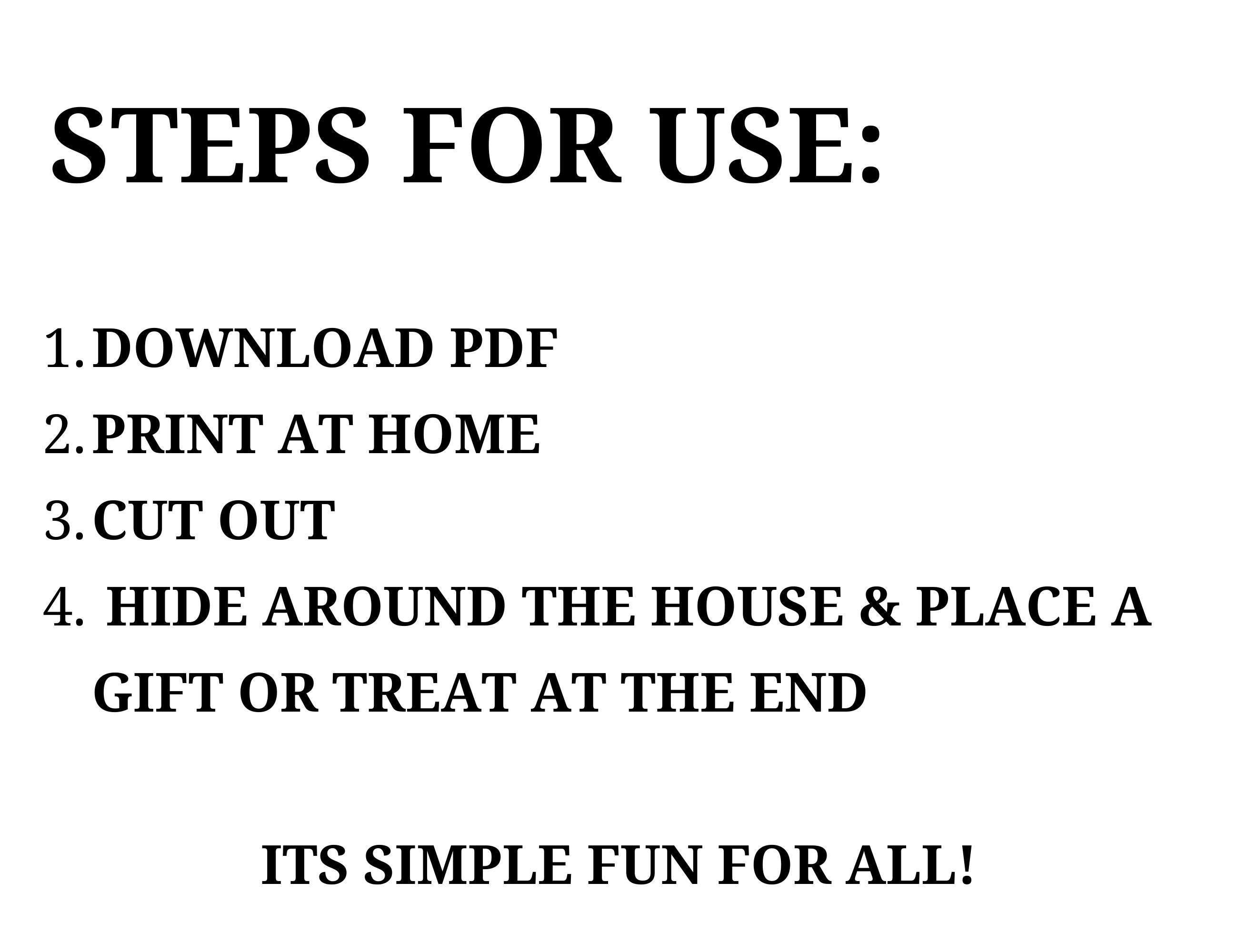 Indoor St Patricks Day Scavenger Hunt Game, Treasure Hunt Clues ...