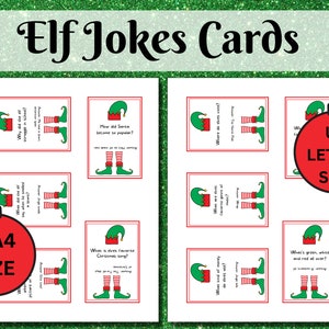 Printable Christmas Elf Jokes Elf Notes Elf Props Elf - Etsy