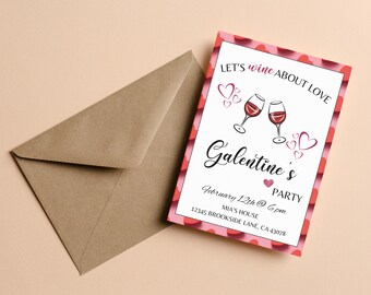 Galentines Invitation, Valentine Invitation, Galentine Invite, Galentines Day, Galentine Party, Editable Invite, Invitation template