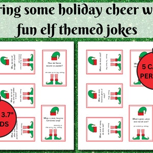Printable Christmas Elf Jokes, Elf Notes, Elf Props, Elf Accessories ...