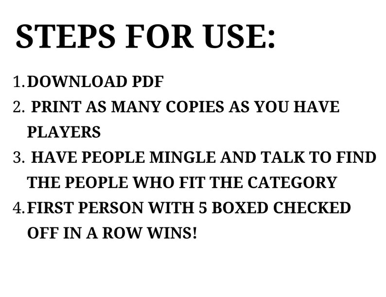 New Year's Find the Guest Game, Printable New Years Eve Game, New Year