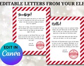 Editable Christmas Elf Return And Goodbye Letters, Letters From Elf, Christmas Elf Letter, Elf Props, Shelf Elf Letter, Elf Letter To Child