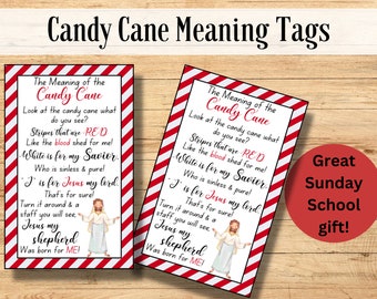 Legend of the Candy Cane Tag, Story of the Candy Cane, Christian Christmas, Meaning of Christmas, Candy Cane Tags, Church Gift Tag