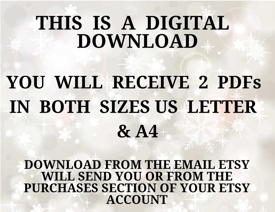 Letter From Mrs Claus, A4 Size, Sugar Cookie Recipe, Hot Chocolate ...