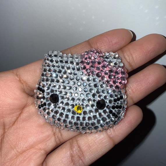 Bling Kitty Cat kawaii Resin Charm – Flat Back – DIY Craft Supply
