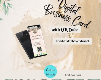 Digital Business Card with QR code and links