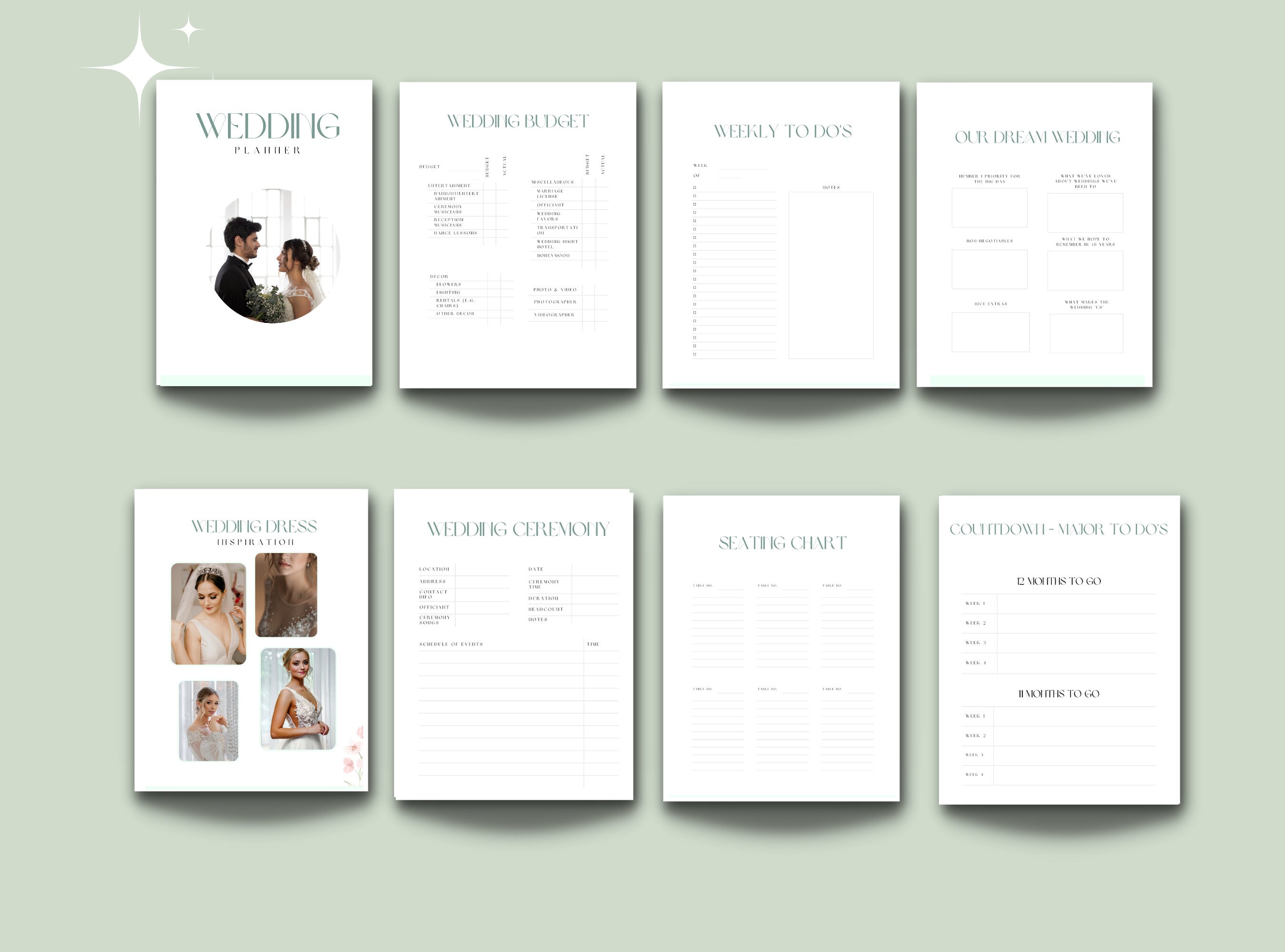 Wedding Planner Printable, Printable Wedding Planner Kit, Wedding Binder Template, Wedding ...