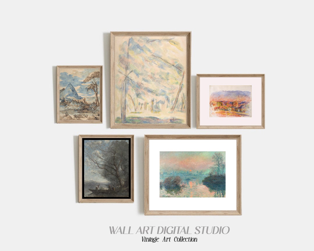 Vintage European Wall Art Collection, Antique Digital Prints, Vintage Gallery Wall Prints