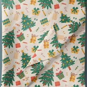 Christmas Tree Print Scrub Cap: Ponytail, Euro, or Tie-Back Style