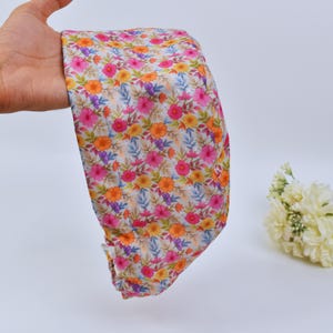Floral Euro Scrub Cap: Satin Lined Cotton Surgical Cap