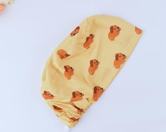 Lazy Dogs Euro Scrub Cap: Cotton Ponytail Surgical Hat