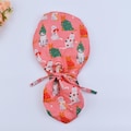 Christmas Cat Print Scrub Cap: Ponytail or Euro Style, Satin Lined product logo