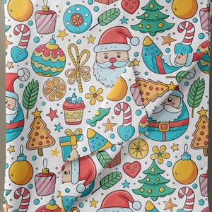 Christmas Scrub Cap: Satin Lined Cotton Ponytail Surgical Hat