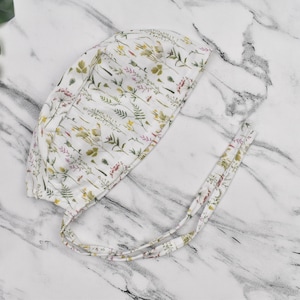 Floral Surgical Scrub Cap: Satin Lined Cotton Medical Cap