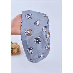 French Bulldog Scrub Cap: Euro Surgical Hat, Ponytail Option