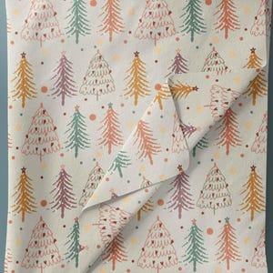 Christmas Tree Print Scrub Cap: Ponytail, Euro, or Satin Lined