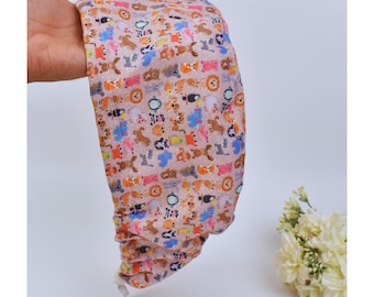 Animal Print Euro Scrub Cap: Satin Lined Ponytail Surgical Cap