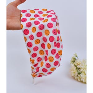 Smiley Faces Euro Scrub Cap: Satin Lined Cotton Surgical Hat