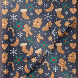 Holiday Sweets Christmas Scrub Cap: Ponytail, Euro, Satin Lining Option