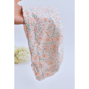 Pink Floral Euro Scrub Cap for Women, Floral Surgical cap Satin Lined Option, euro style scrub caps for women, silk lined scrub cap.