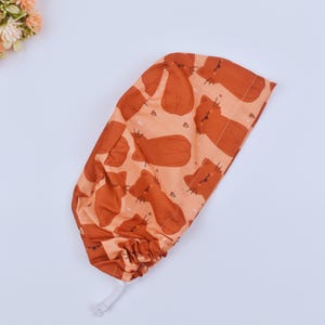 Halloween Cat Scrub Cap: Cotton Surgical Cap, Satin Lined Option