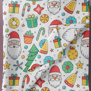 Christmas Scrub Cap: Holiday Surgical Hat, Adjustable Toggle, Satin Lined