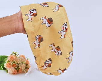 Französische Bulldogge Welpen Euro OP-Haube: Satin gefütterte Baumwolle Chirurgische Hut
