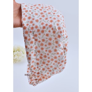 Floral Euro Scrub Cap: Satin Lined Cotton Surgical Hat